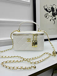 Сумка Chanel Classic Black Lambskin  білий Є