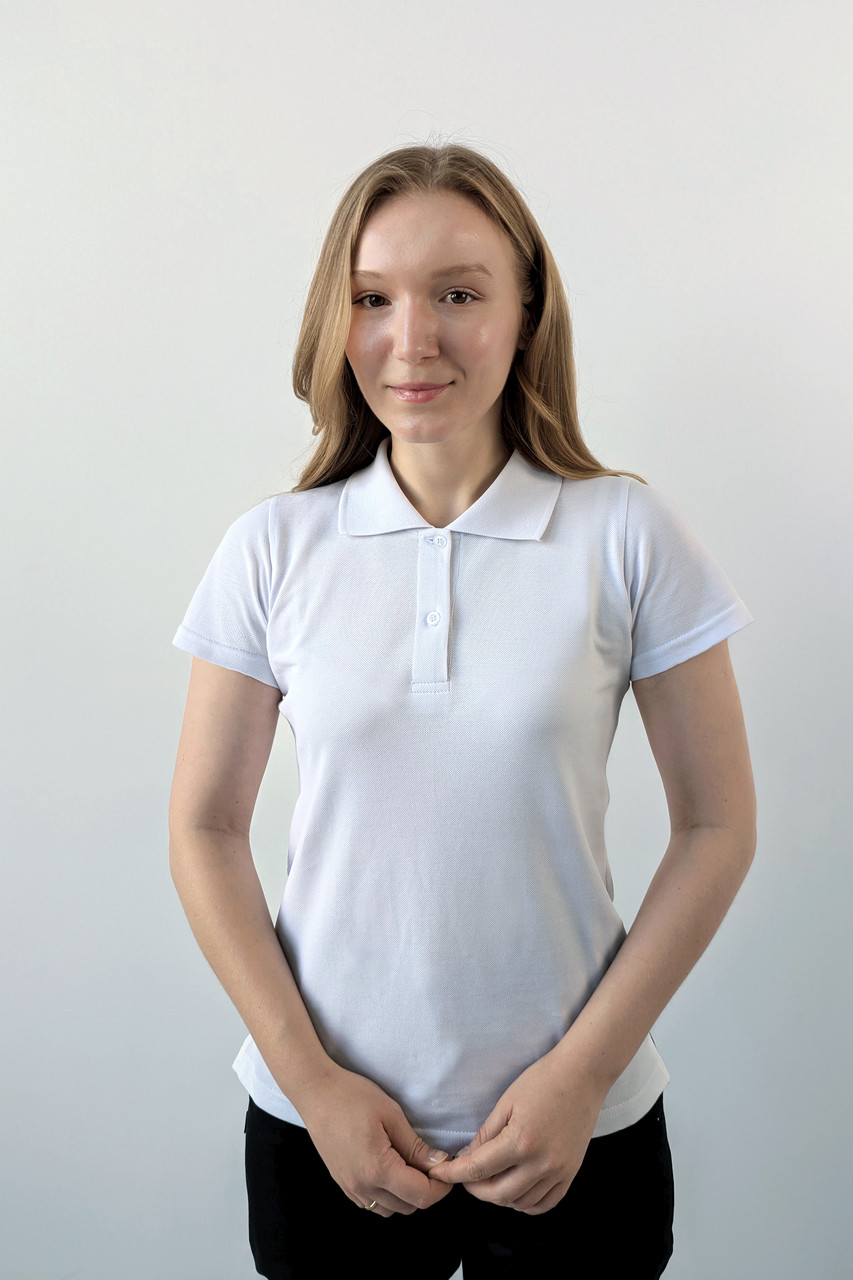 Футболка поло жіноча Біла S