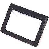 Містка обкладинка на автодокументи у вінтажній шкірі Україна GRANDE PELLE 16709 Чорна, фото 2