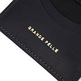 Містка обкладинка на автодокументи у вінтажній шкірі Україна GRANDE PELLE 16709 Чорна, фото 6