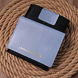 Оригінальна шкіряна обкладинка на паспорт комбі двох кольорів Серце GRANDE PELLE 16729 Жовто-блакитна, фото 7