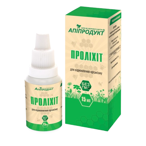 Проліхіт краплі (екстракт підмору, прополісна олія, обліпихова олія) Апіпродукт 15 мл