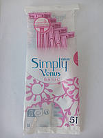 Gillette Жиллетт Blue II Блю 2 Simply Venus Basic верстат жіночий одноразовий 5 шт.