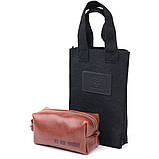 Компактна косметичка з гладкої шкіри на блискавці Україна GRANDE PELLE 16763 Світло-коричнева, фото 5