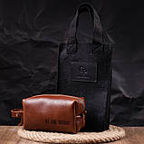 Компактна косметичка з гладкої шкіри на блискавці Україна GRANDE PELLE 16763 Світло-коричнева, фото 8