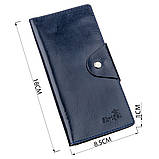 Гаманець унісекс вертикальний зі шкіри Алькор на кнопках SHVIGEL 16174 Синій, фото 3
