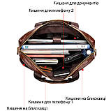 Ділова чоловіча сумка з зернистої шкіри Vintage 14836 Коричнева, фото 4