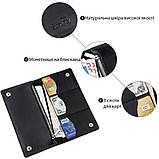 Гаманець чоловічий вертикальний вінтажна шкіра SHVIGEL 16200 Чорний, фото 4