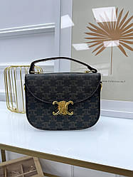 Cумка Celine через плече коричневий моногам Є