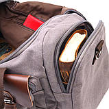 Містка дорожня сумка з якісного текстилю 21238 Vintage Сіра, фото 7