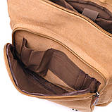 Велика сумка для ноутбука з клапаном із текстилю 21242 Vintage Коричнева, фото 5