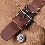 Велика сумка для ноутбука з клапаном із текстилю 21242 Vintage Коричнева, фото 10