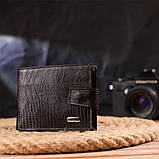 Чоловічий гаманець із натуральної фактурної шкіри CANPELLINI 21512 Коричневий, фото 6