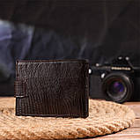 Чоловічий гаманець із натуральної фактурної шкіри CANPELLINI 21512 Коричневий, фото 7