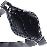 Тонка сумка для чоловіків через плече з натуральної шкіри Shvigel 22850 Чорна, фото 7