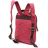 Оригінальний рюкзак з текстилю 21256 Vintage Малиновий, фото 2