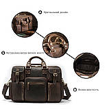 Сумка чоловіча багатофункціональна Vintage 14881 Коричнева, фото 5