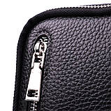 Прямокутна сумка бананка з якісної натуральної шкіри GRANDE PELLE 22877 Чорний, фото 6