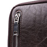 Чоловіча прямокутна сумка бананка з гладкої натуральної шкіри GRANDE PELLE 22880 Коричневий, фото 5