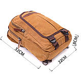 Зручний рюкзак з текстилю 21257 Vintage Коричневий, фото 3