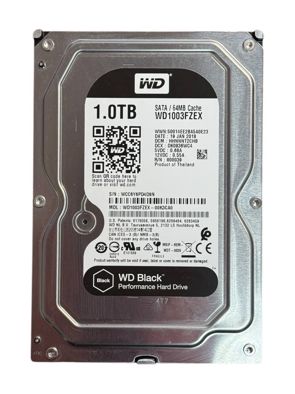 Жорсткий диск 3.5" 1TB Western Digital | WD1003FZEX | 7200 об/хв | 64 MB | SATA III Б/В