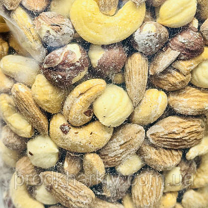 Мікс смажених солоних Горіхів Кешью Фундук Мигдаль, фото 3
