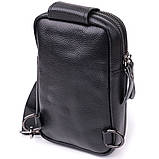 Невелика слінг сумка для чоловіків з натуральної шкіри Vintage sale_15105 Чорний, фото 2