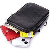 Невелика слінг сумка для чоловіків з натуральної шкіри Vintage sale_15105 Чорний, фото 9