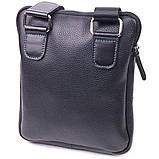 Чоловіча сумка із комбінованої натуральної шкіри SHVIGEL 18720 Чорна, фото 2