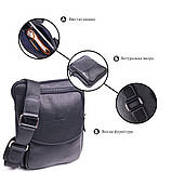 Чоловіча сумка із комбінованої натуральної шкіри SHVIGEL 18720 Чорна, фото 4