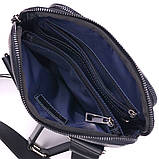 Чоловіча сумка із комбінованої натуральної шкіри SHVIGEL 18720 Чорна, фото 6