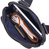 Чоловіча сумка із комбінованої натуральної шкіри SHVIGEL 18720 Чорна, фото 7