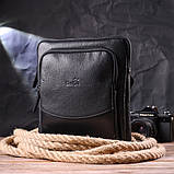 Чоловіча сумка із комбінованої натуральної шкіри SHVIGEL 18720 Чорна, фото 9