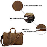 Сумка дорожня Vintage 14050 з вінтажній шкіри Коричнева, фото 3