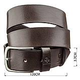 Ремінь чоловічий з круглою пряжкою Grande Pelle 11271 Капучино, фото 3