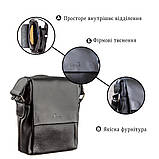 Сумка чоловіча комбо SHVIGEL 11174 шкіряна Чорна, фото 4