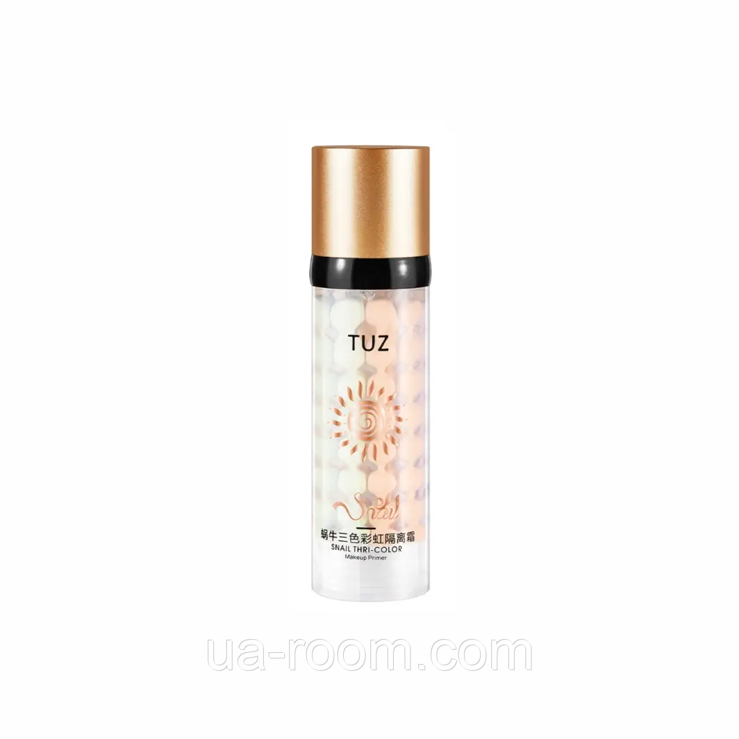 База під макіяж з екстрактом равлика Tuz Snail 3-Color Makeup Primer, 35 мл.