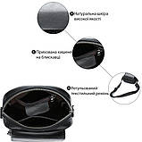 Сумка чоловіча шкіряна флотар Vintage 14943 Чорна, фото 4