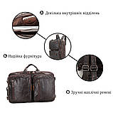 Сумка чоловіча Vintage 14106 трансформер Коричнева, фото 4