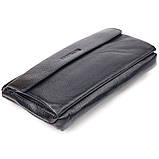 Чоловічий стильний клатч із натуральної шкіри CANPELLINI 21551 Чорний, фото 3