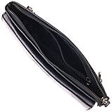 Чоловічий стильний клатч із натуральної шкіри CANPELLINI 21551 Чорний, фото 4