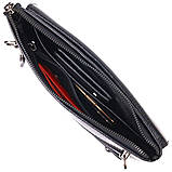 Чоловічий стильний клатч із натуральної шкіри CANPELLINI 21551 Чорний, фото 5