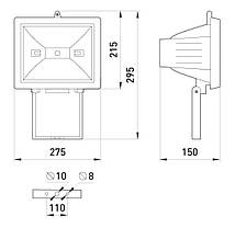 Світильник e.halogen.1000.black 1000Вт, чорний прожектор, E.NEXT, (l003006), фото 3