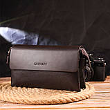 Стильний чоловічий клатч із натуральної комбінованої шкіри CANPELLINI 21566 Коричневий, фото 7