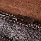 Стильний чоловічий клатч із натуральної комбінованої шкіри CANPELLINI 21566 Коричневий, фото 9