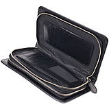 Оригінальна чоловіча барсетка на два відділення з натуральної зернистої шкіри CANPELLINI 21567 Чорна, фото 6