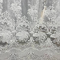 Жаккардовий тюль на метраж білий, висота 2.8м (163), фото 4