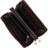 Місткий чоловічий клатч із двома відділеннями з натуральної шкіри BOND 22025 Коричневий, фото 6