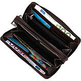 Місткий чоловічий клатч із двома відділеннями з натуральної шкіри BOND 22025 Коричневий, фото 7