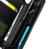 Місткий чоловічий клатч з одним відділенням з натуральної шкіри BOND 22029 Чорний, фото 4